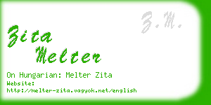 zita melter business card